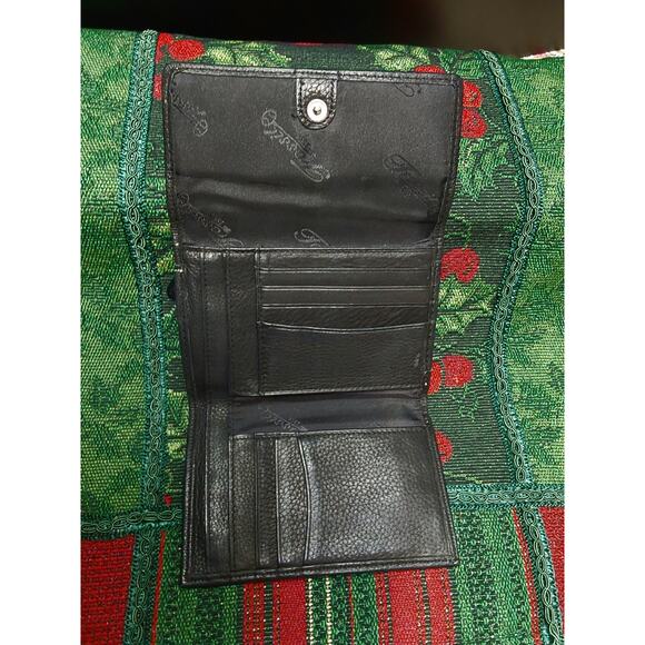 Fossil Bkack Leather Wallet Trifold - Picture 3 of 4